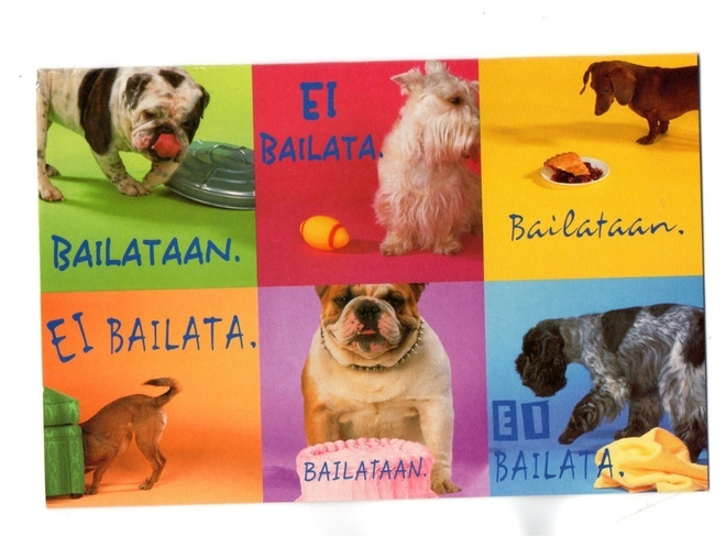 "°BAILATAAN...EI BAILATA°" 2-osainen KORTTI /Paletti