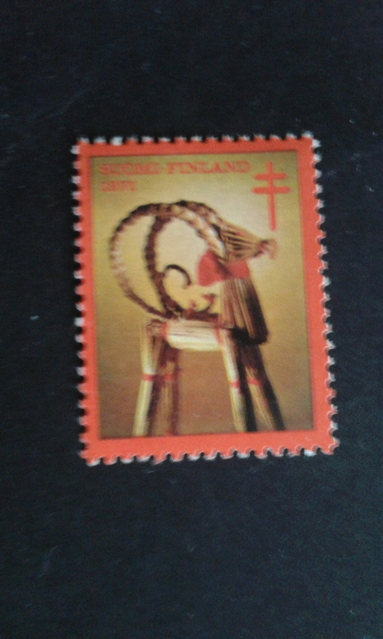 1971 tub  joulumerkki olkipukki**