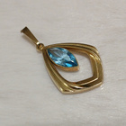 Vintage gold dubble riipus sinisellä kivillä - pikkukuva 1