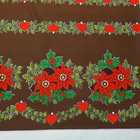 Retro joululiina - ruskea pohjaväri 120 cm x 120 cm - pikkukuva 2