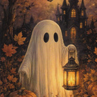 Halloween kummitus lyhdyn kanssa - pikkukuva 1