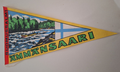 SUOMUSSALMI - ÄMMÄNSAARI Vintage iso matkailuviiri
