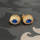 Swarovski kristalli korvakorut sininen kivi korvakorut - pikkukuva 1