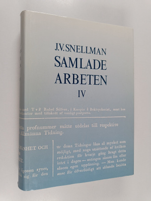 Johan Vilhelm Snellman : Samlade arbeten 4 : 1844-1845