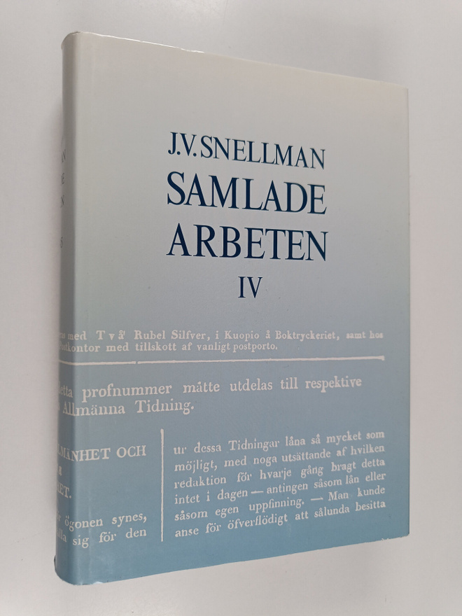 Johan Vilhelm Snellman : Samlade arbeten 4 : 1844-1845