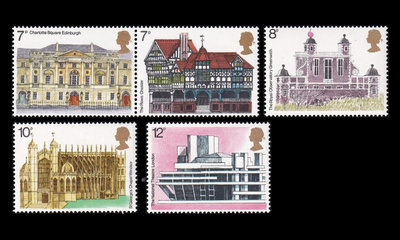 Iso-Britannia 673-7 ** Muistomerkkiensuojeluvuosi (1975)