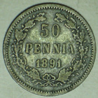 1891 SUOMI 50 PENNIÄ - pikkukuva 1