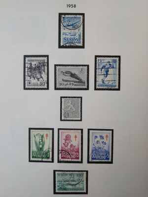 1958 Suomi postimerkki 8 kpl