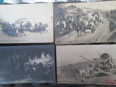 neljä vintage postikorttia - 1900-luku alku