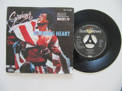Survivor Burning Heart 7" sinkku Rocky IV Sylvester Stallone