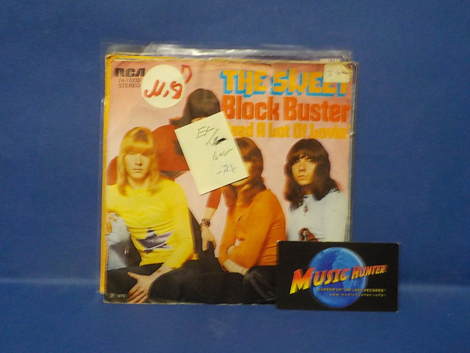 THE SWEET - BLOCK BUSTER EX-/VG- GER -74 7"