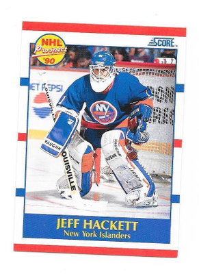 1990-91 Score #388 Jeff Hackett New York Islanders MV RC