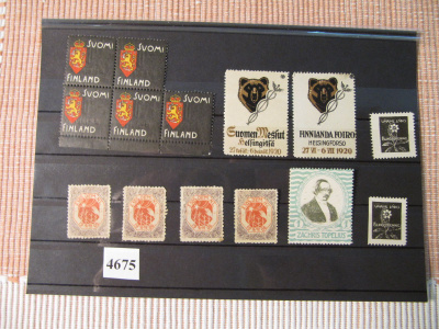 Surumerkki 5 kpl / Kirjeensulkijoita 9 kpl.mm.S .Sos.Dem1906
