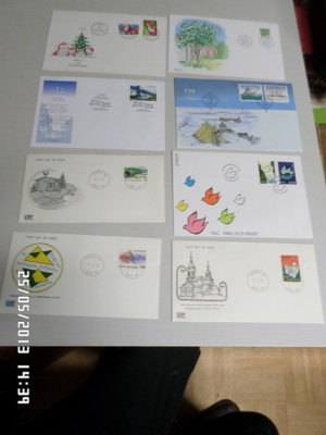 8 kpl FDC /ensipäiväkuoria leimatut , kulkemattoamat ,