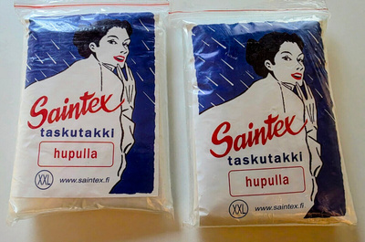 UUSI Sadetakki hupulla (2 kpl)