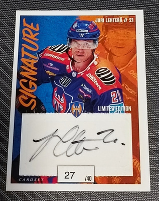2022-23 Cardset Signature LE Jori Lehterä Tappara  27/40