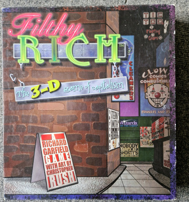 Filthy Rich Board Game 3-D Capitalism Wizards Coast 1998