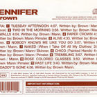 Jennifer Brown – Vera - CD - 1998 - pikkukuva 2