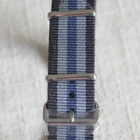 NATO - James Bond - tyylinen 22 mm musta/harm/sini ranneke - pikkukuva 2