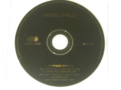 Hannu Palo • Rakkaus Vain / Vapaa Kulkemaan CD-Single