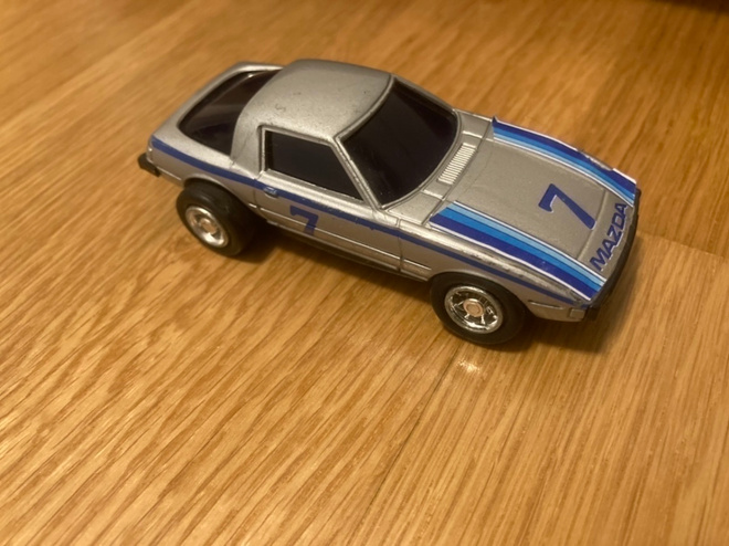 Mazda RX-7 1/45. Pienoismalli 70-l ,Made in HongKong