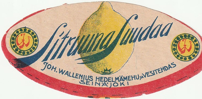 JUOMA ETIKETTI -  SEINÄJOKI SITRUUNA SUUD. J.WALLEN (K13-S8)
