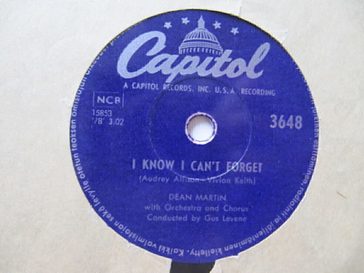 Dean Martin I Know I Can't Forget 10" single
