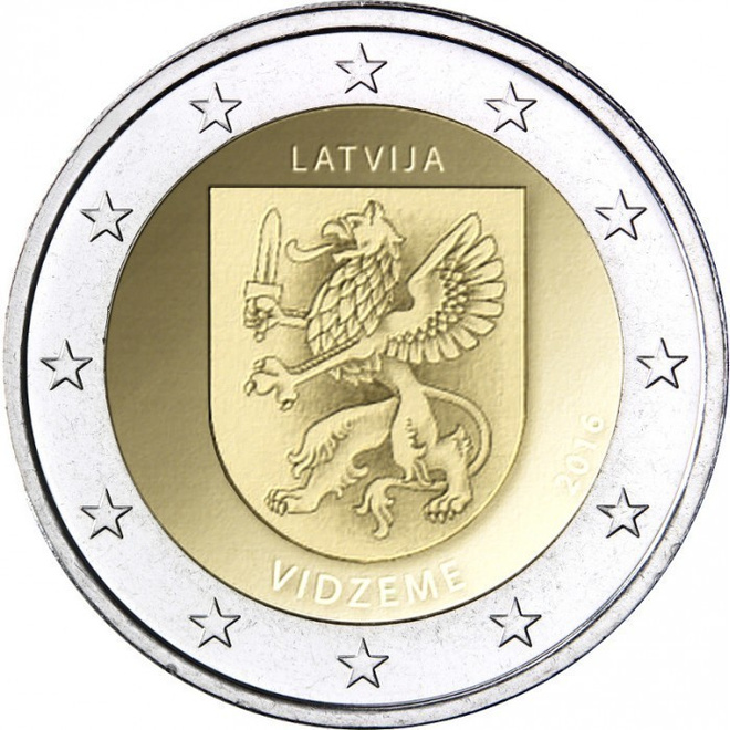 ** LATVIA 2€ 2016 Vidzeme pillerissä **