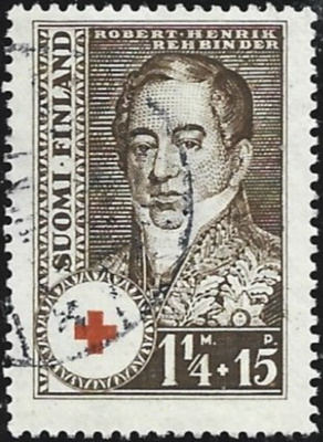 1936 Punainen Risti 1 1/4 mk + 10 p leimattu LaPe 194
