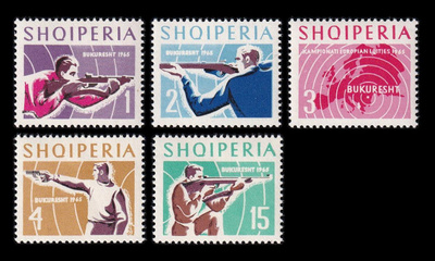 Albania 934-8 ** Ammunnan EM-kisat (1965)