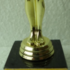 Palkinto hieno kullanvärinen korkeus 17cm Oscar - pikkukuva 3