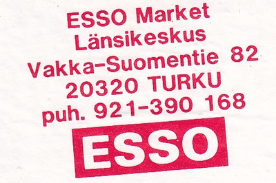 Turku . ESSO Market, Länsikeskus    s7/1