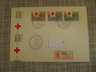 FDC Punainen Risti 8.5. 63 kirje.