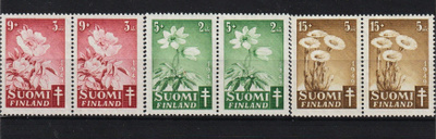 1949 Tuberkuloosi-merkkisarja leimaamattomina pareina**