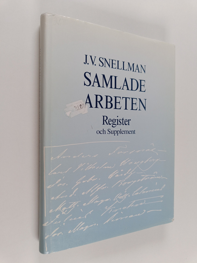 Johan Vilhelm Snellman : Samlade arbeten Register och sup...