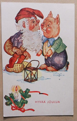 Tilgmann: Tontun ja possun suukko, p. 1943 + Tubi-jm leim.