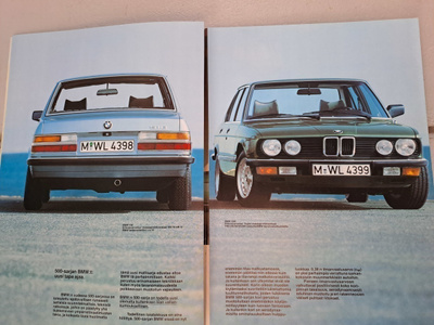 BMW 500-sarja -esite, 1982