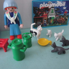 Retro Playmobil figuurisetti n:o 3007, emäntä kissoineen - pikkukuva 3