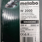 Metabo W 2000 230mm iso kulmahiomakone *Uusi* - pikkukuva 2