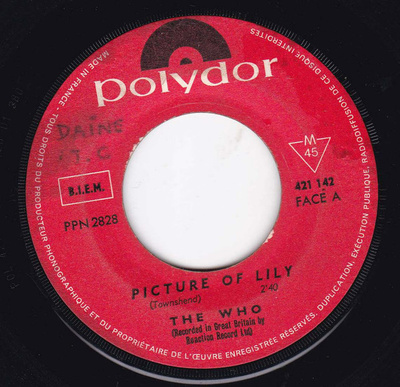 7” SINGLE PROMO The Who - Picture Of Lily / Doctor, Doctor