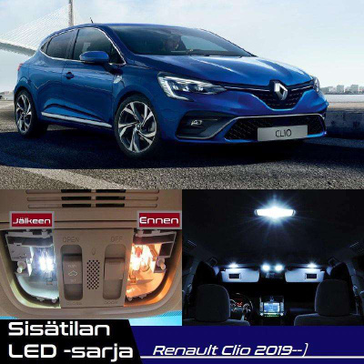 Renault Clio V Sisätilan LED-sarja 8-osainen