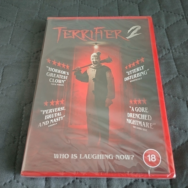 Terrifier 2 DVD **muoveissa**