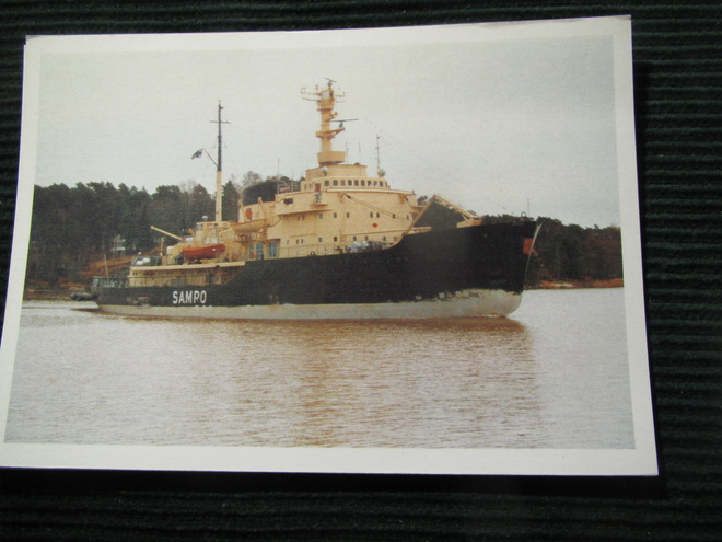M/S Sampo. Laivapostikortti