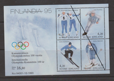 1994 FINLANDIA 95 Talviurheilu BL11 ** , mutta