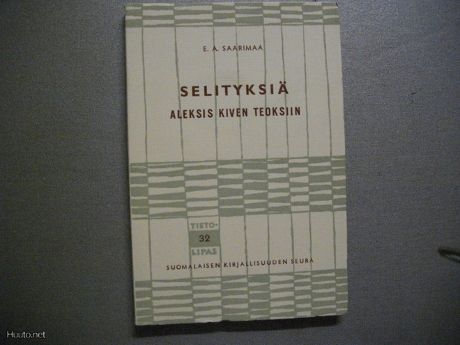 E.A.Saarimaa: Selityksiä Aleksis Kiven teoksiin (11.3)