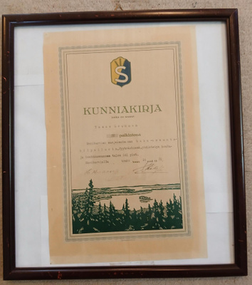 SK kunniakirja vuodelta 1931