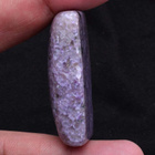 Harlekiini tsaroiitti 170.38 ct kokoläpirakenne cabochon - pikkukuva 3
