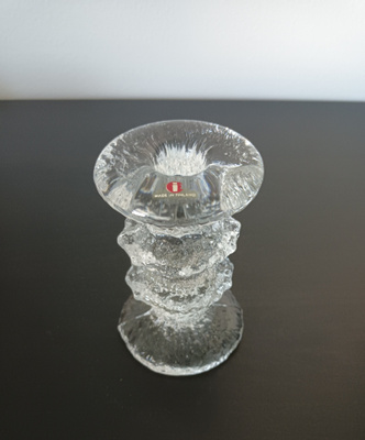 Iittala Festivo 2 solmuinen kynttilänjalka signeerattu