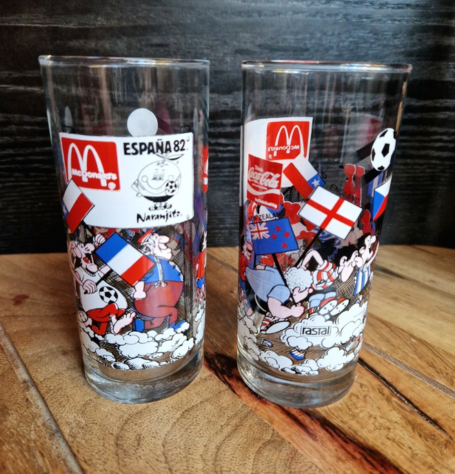 Espana '82 World Cup Jalkapallon McDonald's Lasit 2kpl