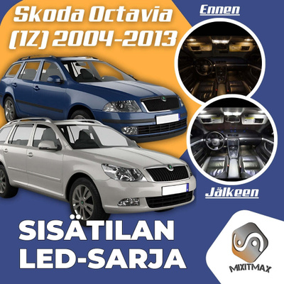 Skoda Octavia (1Z) Sisätilan LED-sarja 17-osainen
